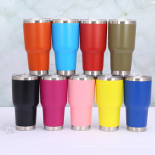 30 oz tasse bing ba bière steins 304 en acier inoxydable couleur thermos tasse cadeau en plastique personnalisé en gros